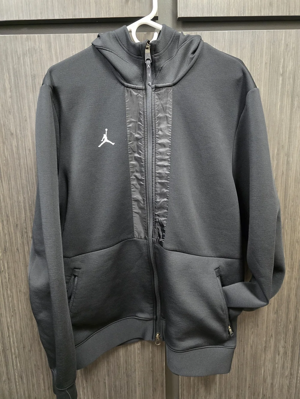 Nike Jordan Full Zip Hoodie Mens Large Black Jumpman Tech Fleece Athletic Jacket